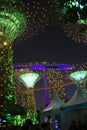 Super Trees lit up at Gardens by the Bay Singapore Royalty Free Stock Photo