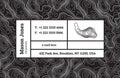 Super trendy Business Card Template. Contour map.