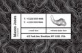 Super trendy Business Card Template. Contour map.