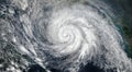Super Typhoon, tropical storm, cyclone, hurricane, tornado, over ocean. Weather background. Typhoon,  storm, windstorm, superstorm Royalty Free Stock Photo