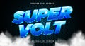 Super Volt 3D editable text effect template Royalty Free Stock Photo