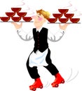 Super waiter Royalty Free Stock Photo