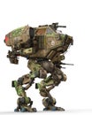 Super war machine on green camouflage