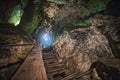 Super wide angle picture from Ialomieti cave in Bucegi mountains