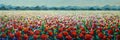 Super wide panorama flowers paintings painting impressionism