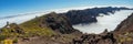 Super wide panorama of Roque de los Muchachos Observatory located in the island of La Palma in the Canary Islands. Observatory at Royalty Free Stock Photo