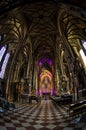 Super wide view inside of saint Stephen's cathedral at downtown of Vienna Royalty Free Stock Photo