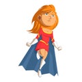 Super Woman Flying Illustration Design Royalty Free Stock Photo