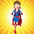 Super Woman Mother Cartoon Royalty Free Stock Photo