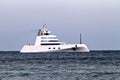 Super yacht moored off shore at Rottingdean