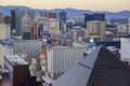 Superb aerial view of Strip, Las Vegas and Casinos Royalty Free Stock Photo