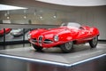 A superb Alfa Romeo 1900 C52 Disco Volante model on display at The Historical Museum Alfa Romeo