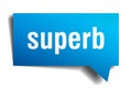 Superb blue 3d speech bubble