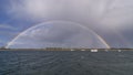 Superb complete rainbow on the coast of Kangaroo Island, Southern Australia