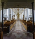 Superb interior view of Trinitatis Church Royalty Free Stock Photo