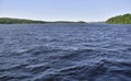 Superb view of a huge lake in the Lanaudiere region, Quebec, Canada, on a beautiful summer day