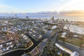 Superb view towards Broadbeach and Surfers Paradise in the Gold Royalty Free Stock Photo