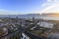 Superb view towards Broadbeach and Surfers Paradise in the Gold Royalty Free Stock Photo