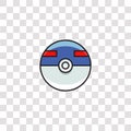 superball icon sign and symbol. superball color icon for website design and mobile app development. Simple Element from pokemon go Royalty Free Stock Photo