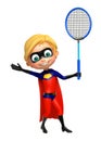 Superboy with Badminton