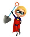 Superboy with Digging shovel