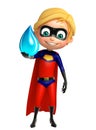 Superboy with Water drop Royalty Free Stock Photo