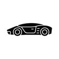 Supercar black glyph icon Royalty Free Stock Photo