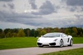 Supercar in golf club Royalty Free Stock Photo