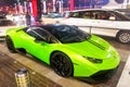 Supercar Lamborghini huricane greeen color