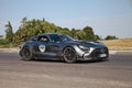 Supercar Mercedes AMG GT Black Series runs during the historical car race Mille Miglia, in Forlimpopoli, FC, Italy Royalty Free Stock Photo