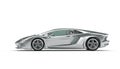 Supercar titanium color on a white background