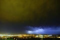 Supercell lightning, Rapid City, SD Royalty Free Stock Photo