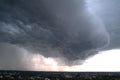 Supercell storm clouds with hail and intence winds Royalty Free Stock Photo