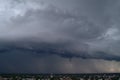 Supercell storm clouds with hail ,and intence winds Royalty Free Stock Photo