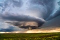 Supercell storm over a field in Montana Royalty Free Stock Photo