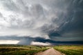 Supercell storm over Badlands National Park, South Dakota.