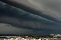 Supercell storm over the city