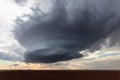 Supercell storm over a field in Texas Royalty Free Stock Photo