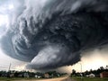 Supercell storm in Tornado Alley