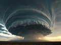 Supercell storm in Tornado Alley