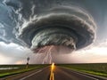 Supercell storm in Tornado Alley