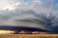 Supercell storm with wall cloud Royalty Free Stock Photo