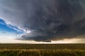 Supercell thunderstorm with dark clouds Royalty Free Stock Photo