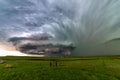 Supercell thunderstorm with dramatic sky Royalty Free Stock Photo