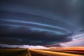 Supercell thunderstorm during a severe weather outbreak Royalty Free Stock Photo