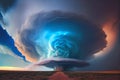 Supercell tornado storm cloud