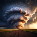 supercell a type of severe thunderstorm characterized by a rota Royalty Free Stock Photo