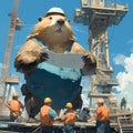 Supercharged Rat Engineer Leads Construction Site