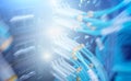 Supercomputer data center. Fiber Optical Royalty Free Stock Photo