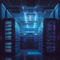 Supercomputer datacentre technology Royalty Free Stock Photo